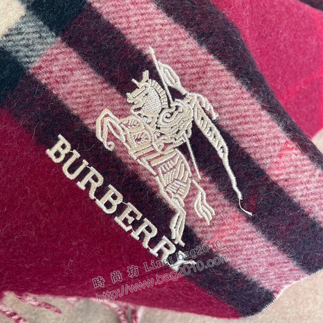Burberry外貿出口尾單羊羔絨格紋雙面圍巾 巴寶莉2021經典巴格雙面圍巾  mmj1091